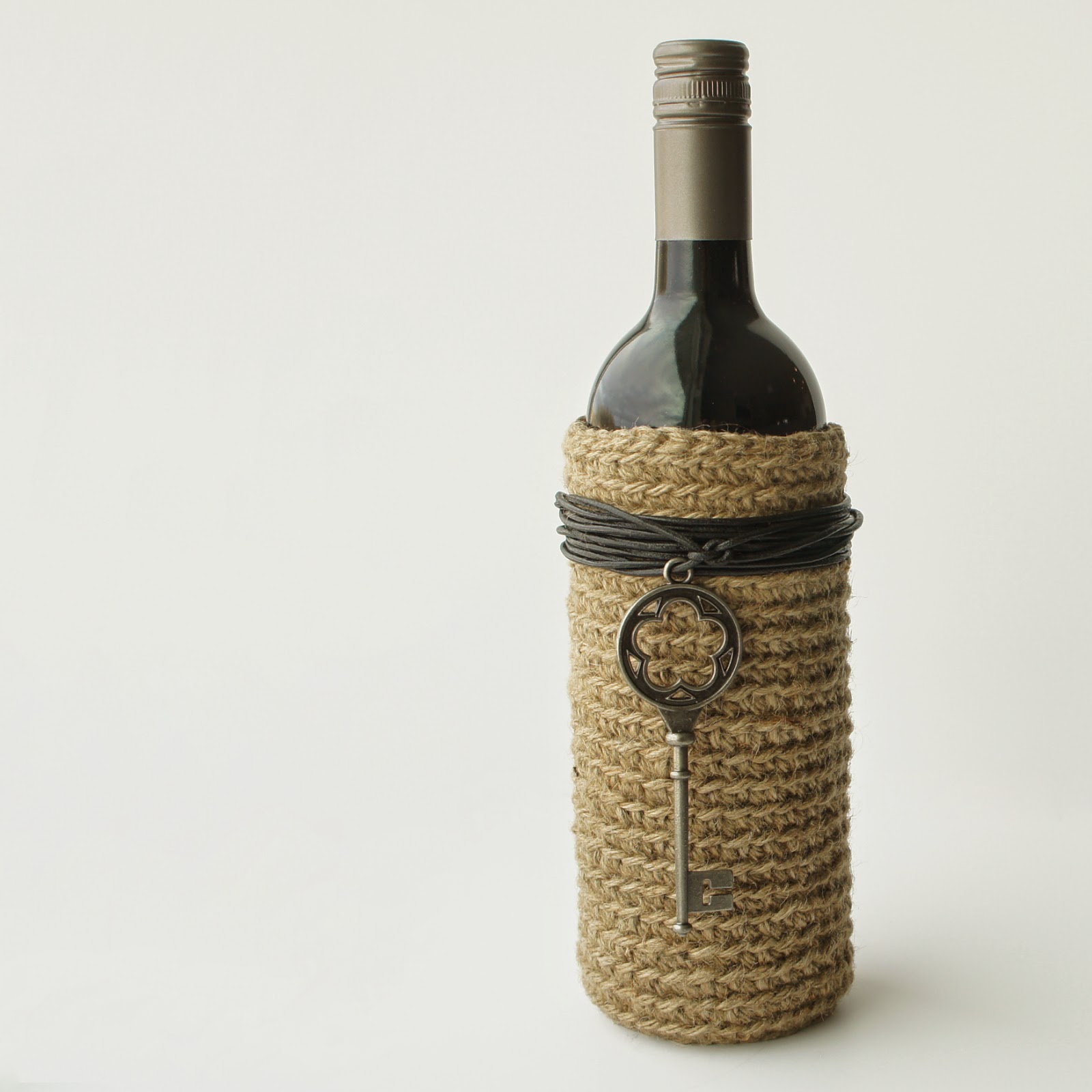 knot•sew•cute design shop new pattern jute wine bottle sleeve by