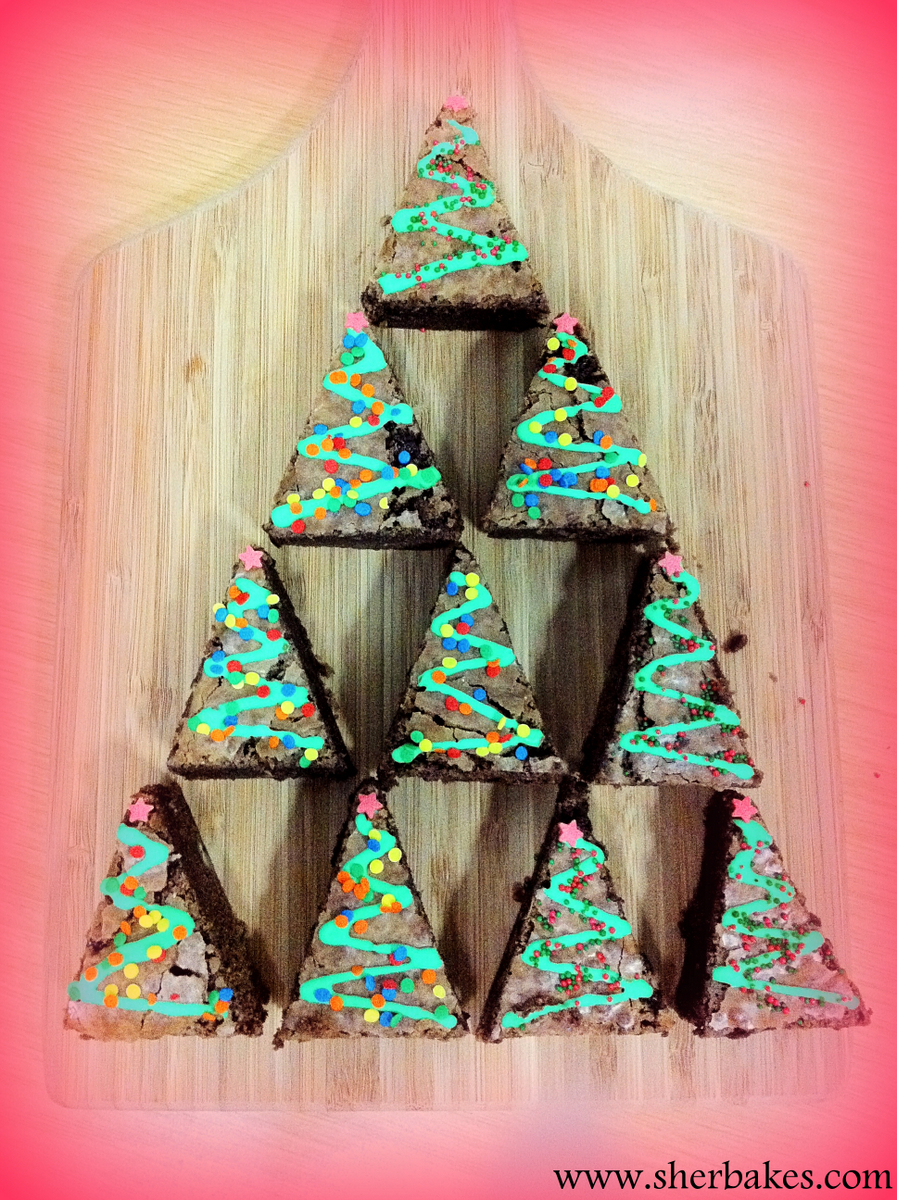 christmas tree brownies