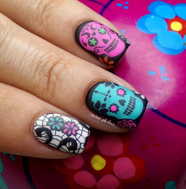 Nail Art Dia de los muertos