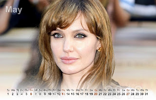 Angelina Jolie Calendar 2012 New Year 2012