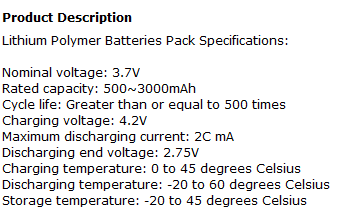 Li Po Battery 7.4v 3000mah image
