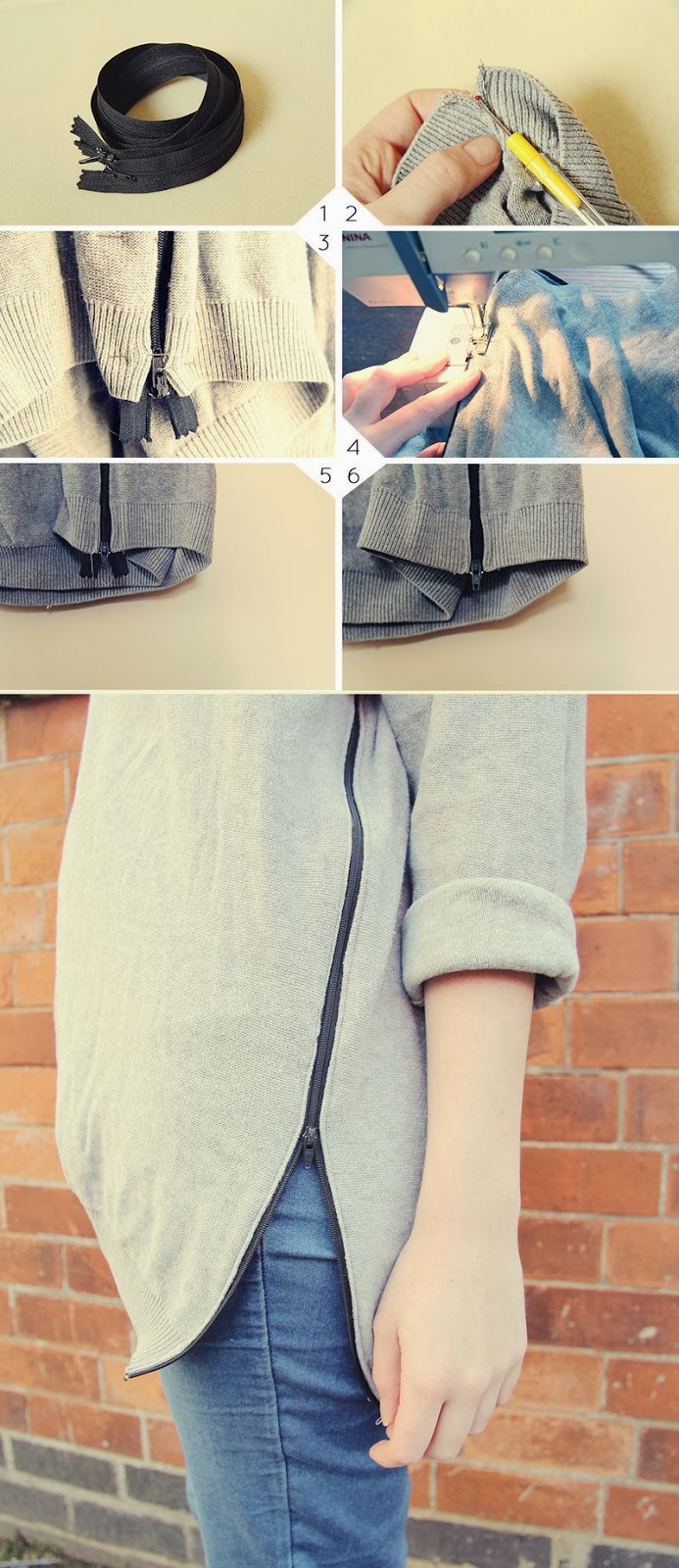 Diy and Crafts Zip Jumper