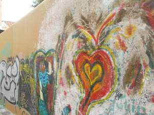 Graffiti on outer walls of Sao  Jorge Castle (St George Castle) complex