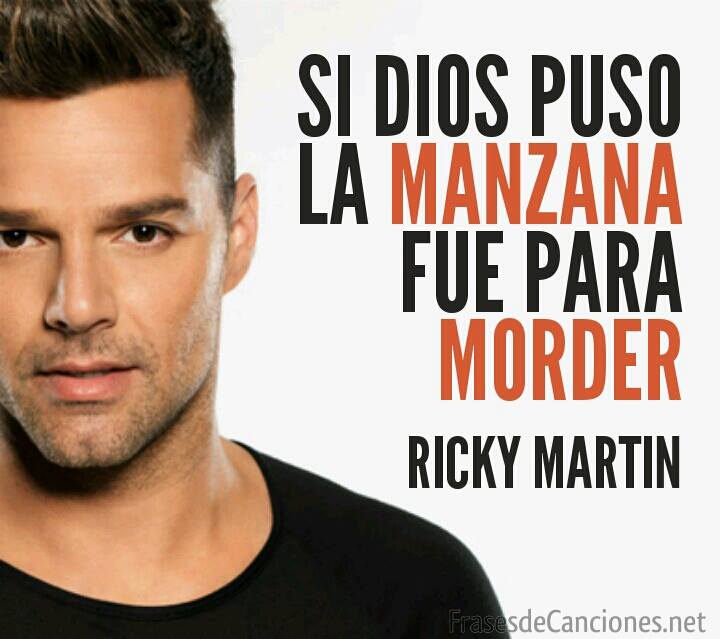 Resultado de imagen para RICKY MARTIN MANZANA