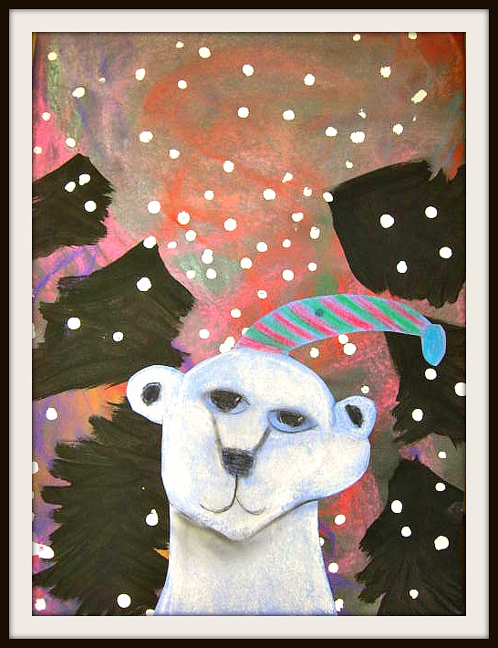 MaryMaking Polar Bears with Northern Lights