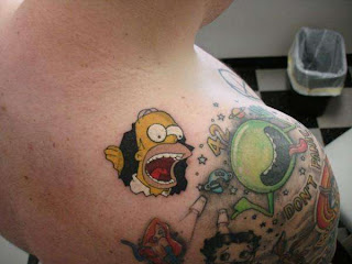 homer tattoo, tattooing