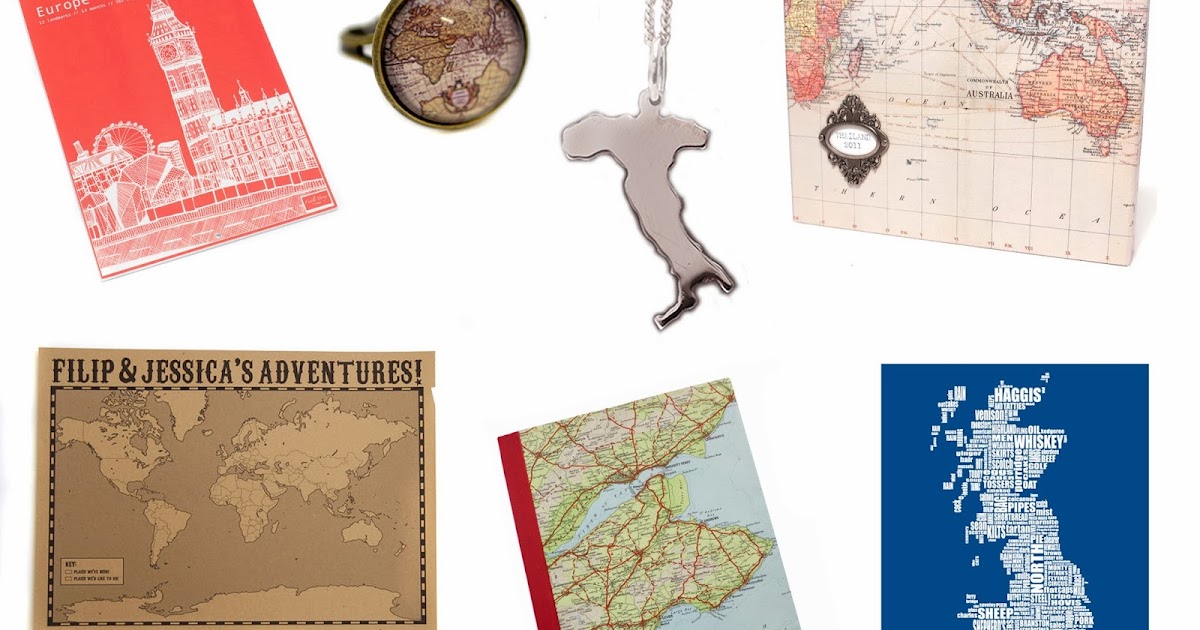 say it says Gifts for geographers and travelers