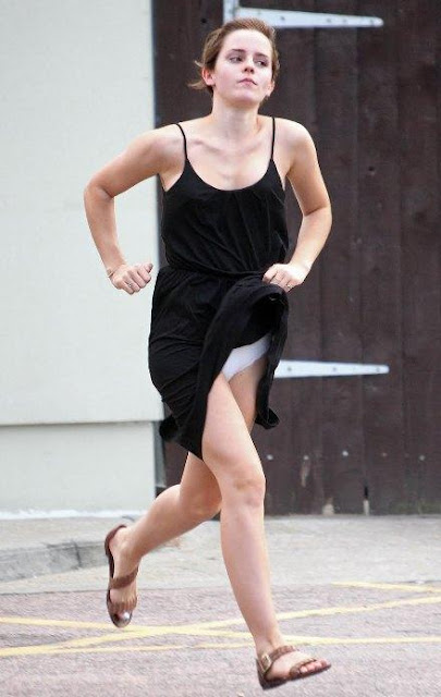Emma Watson Flashes Her Panty While Running ~ DISNEY STAR UNIVERSE