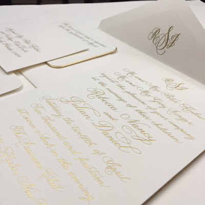 Golden monogram wedding suite | Fresh Ink : Style Sentiment &amp; Stationery in the South