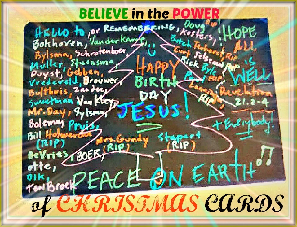 BELIEVE in the POWER of CHRISTMAS CARDS,  PRAYERS, & ACTION 