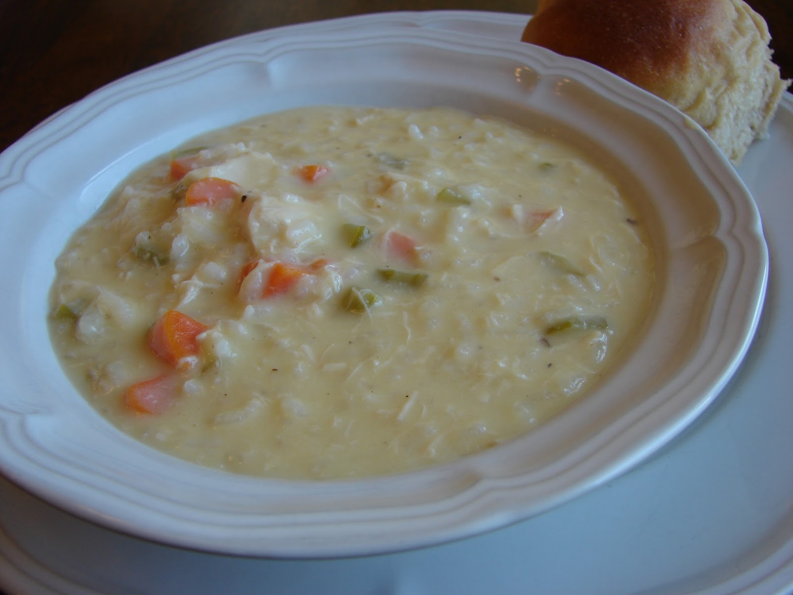 A Bear in the Kitchen Cheesy Chicken and Rice Soup