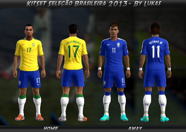 PES 2013: Uniforme de jogadores da Seleção Brasileira 2013/14 Preview+Sele%C3%A7%C3%A3o+Brasileira+2013+-+By+Lukas