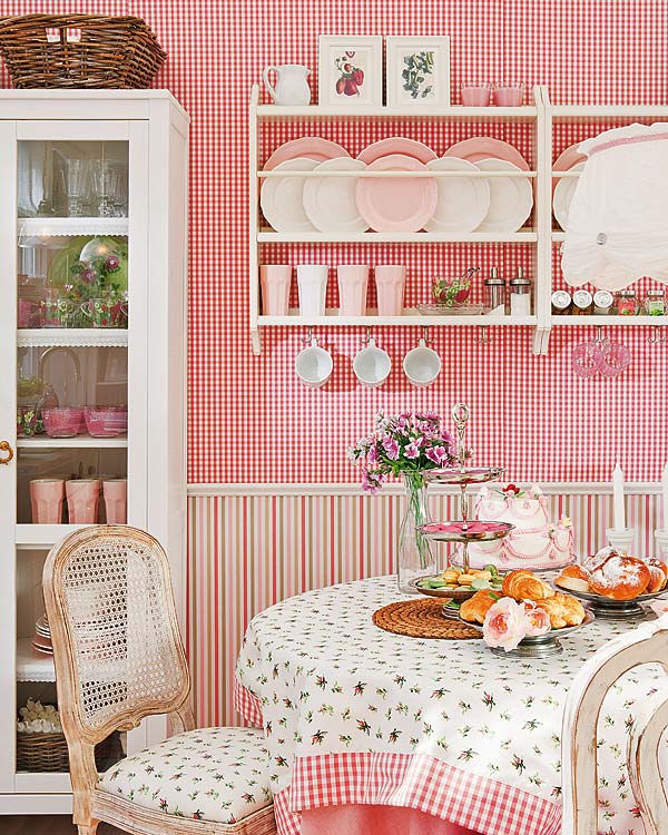 decoracao cozinha fofa:Pink Cottage Dining Room decoracao cozinha fofa:Pink Cottage Dining Room