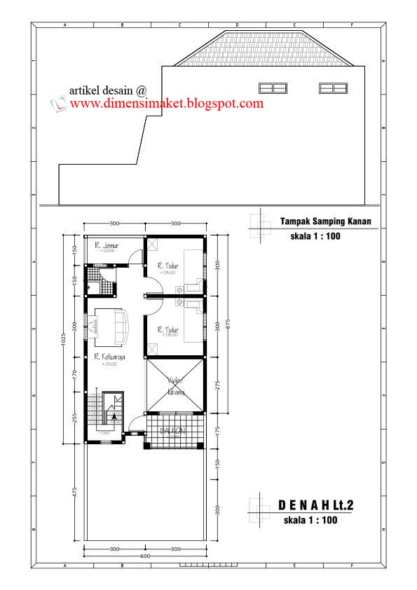   Denah Dapur Tampak Samping | Model Rumah Minimalis