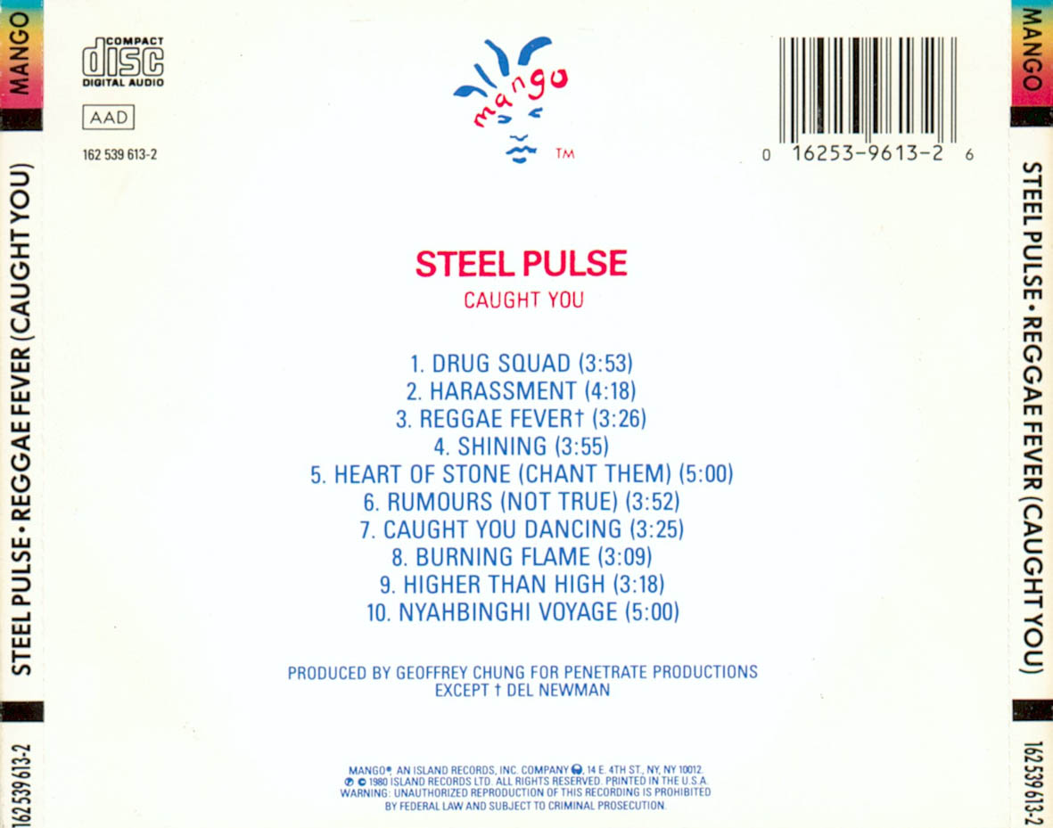 Opdk Steel Pulse Caught You Mango Cd 1990 opdk blogger