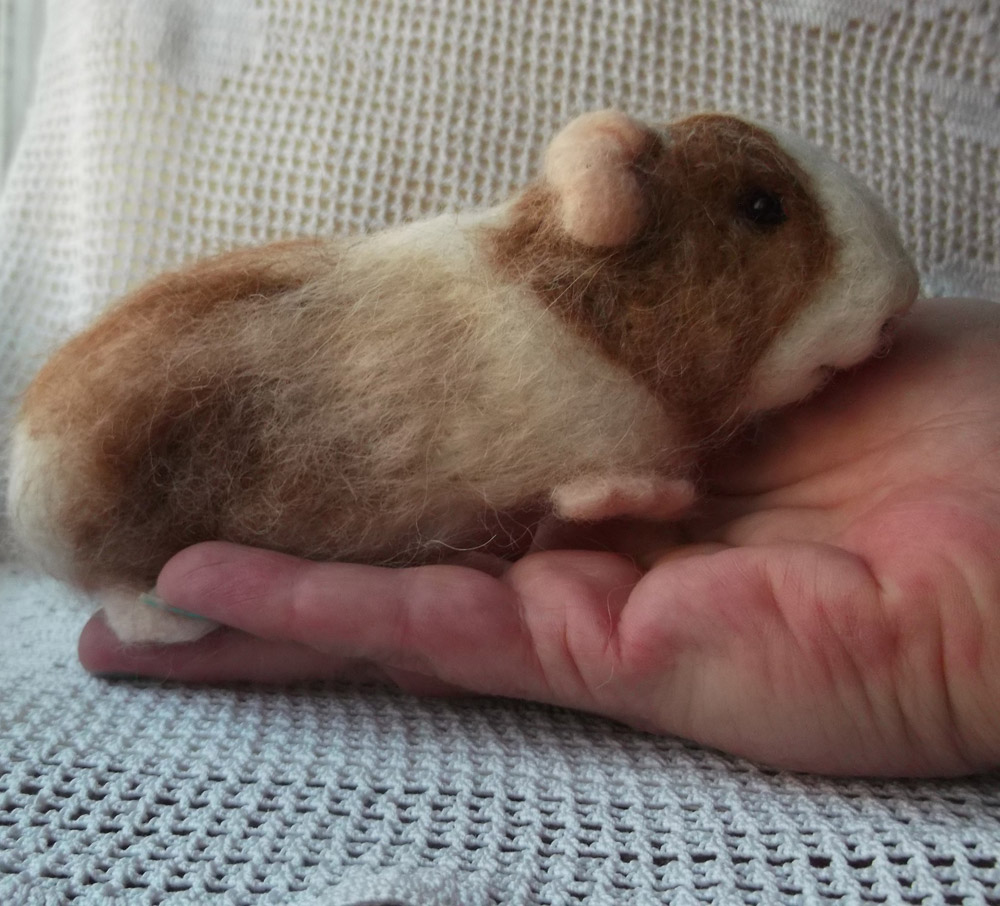 Love, Mrs Plop Needle felted Guinea Pigs