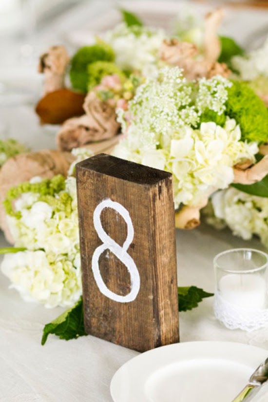 oh!myWedding: Centros de madera para las mesas