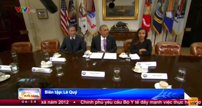 VTV đưa hình ảnh cuộc gặp gỡ giữa ông Obama và blogger Điếu Cày lên sóng