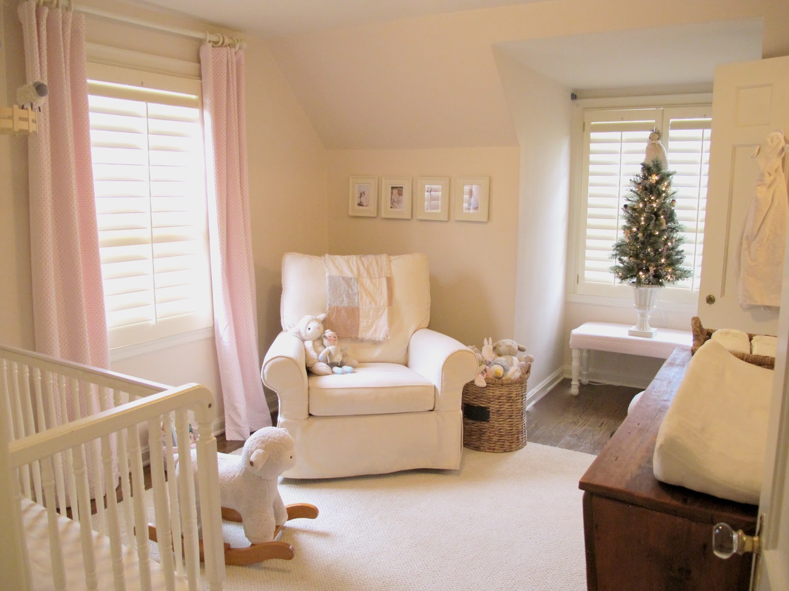 Jenny Steffens Hobick Emma's Room Soft Pink & Ivory Room with Holiday Touches