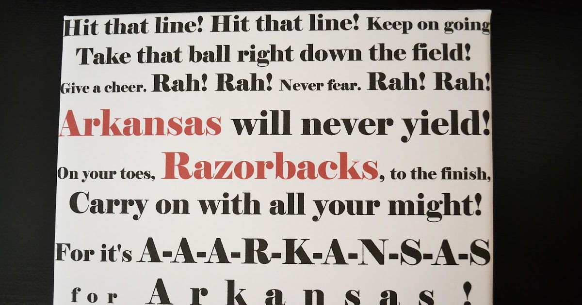 Zoo View Home Razorback fight song print on canvas