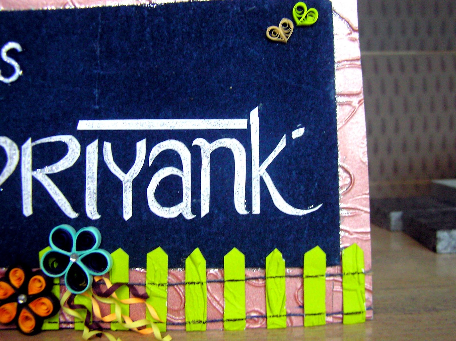 Arts & Crafts Handmade Name plate