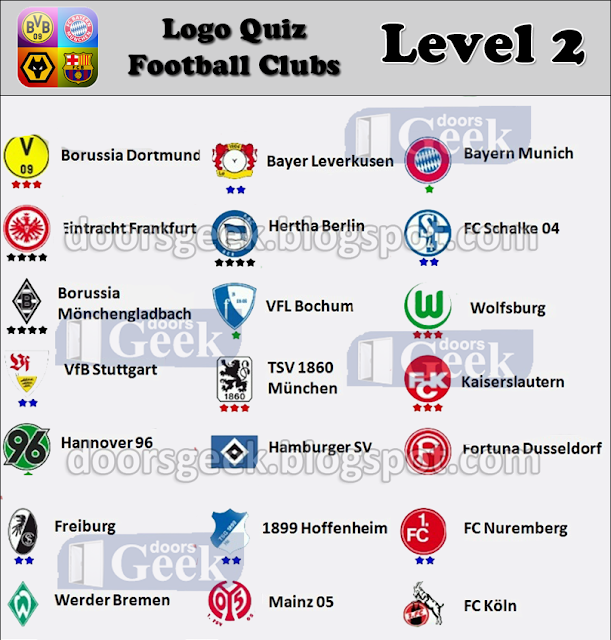 Logo Quiz Soccer Clubs [Level 2 Germany] Doors Geek