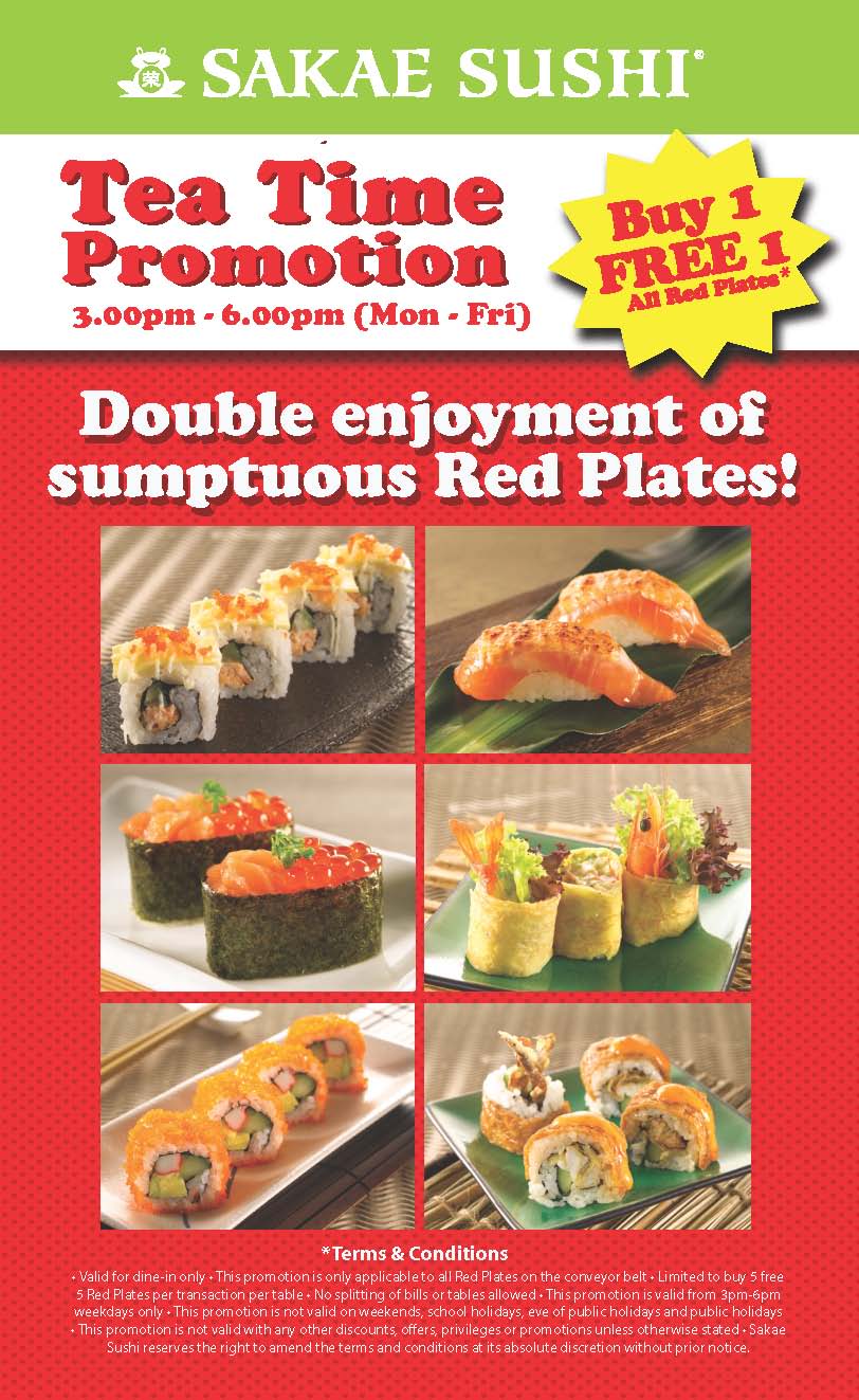 48 SMART SAKAE SUSHITEA TIME PROMOTION BUY 1 FREE 1