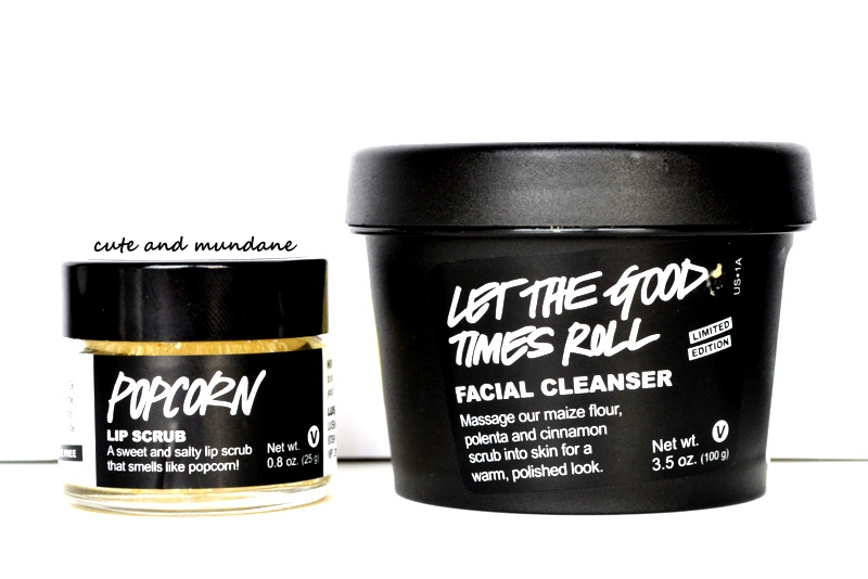 Cute and Mundane LUSH Popcorn Lip Scrub + LUSH Let the Good Times Roll