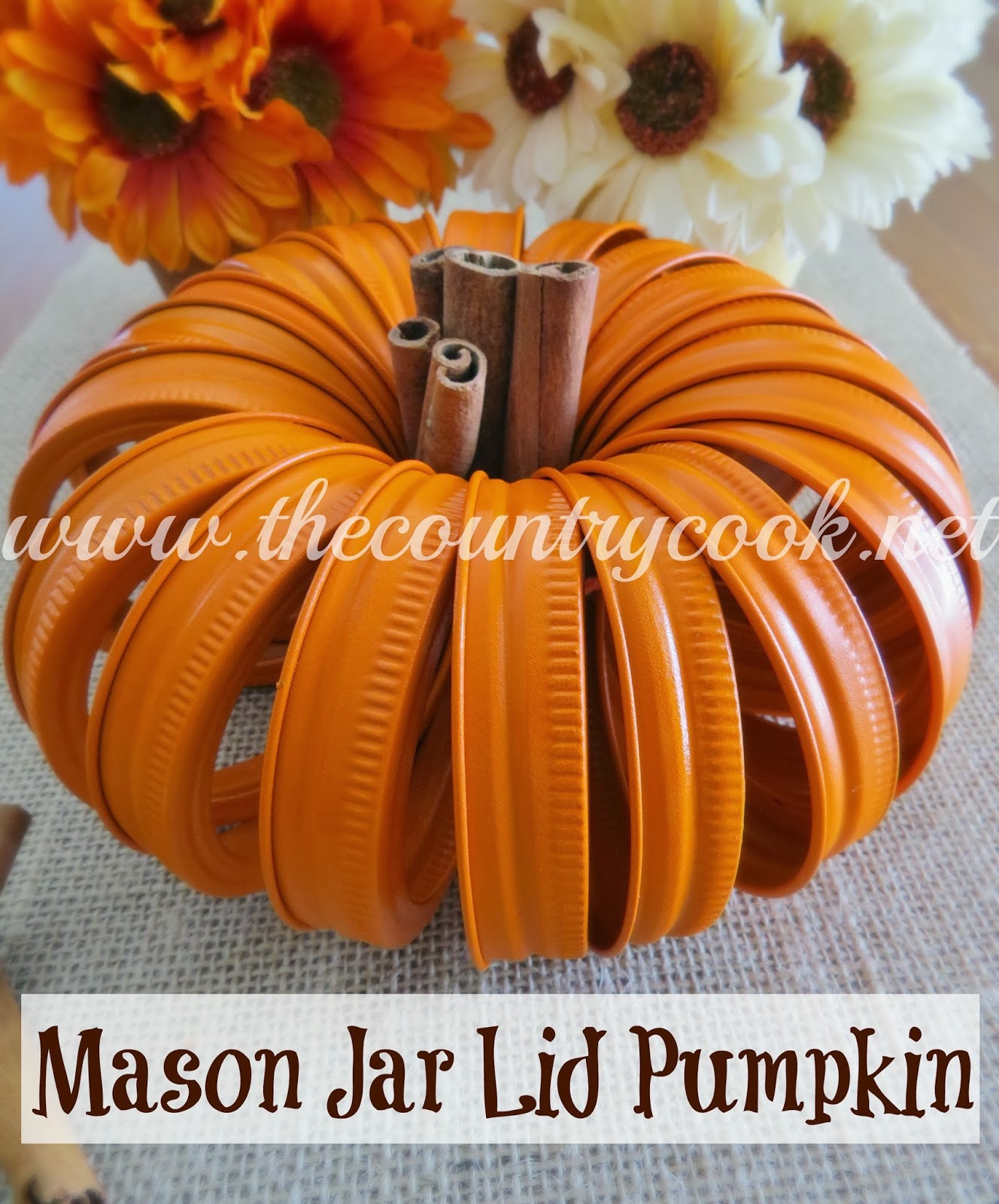 Mason Jar Lid Pumpkins The Country Cook