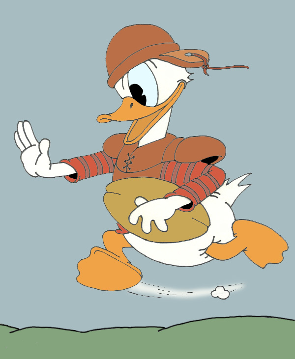 Image result for pics of donald duck playing football