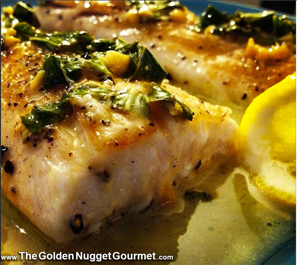 Seared Mahi Mahi Fillets with Zesty Basil Butter
