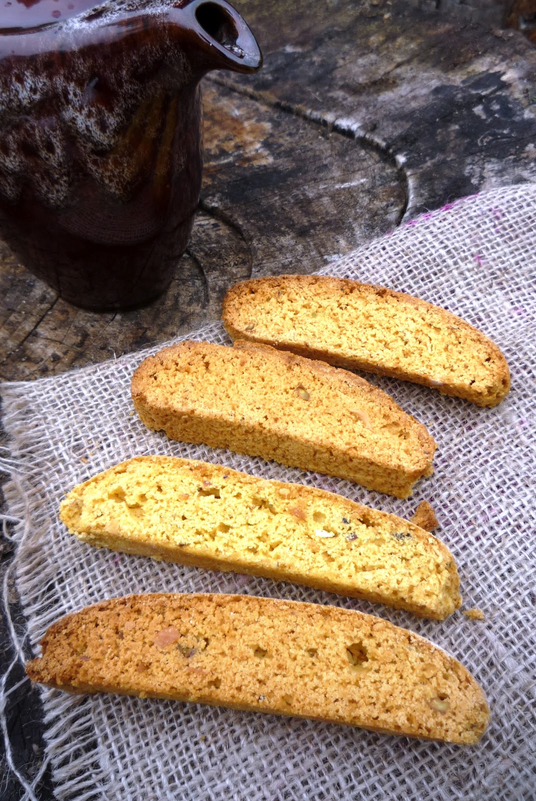 Jagruti's Cooking Odyssey Kesar Mango and Mixed Nuts Eggless Biscotti