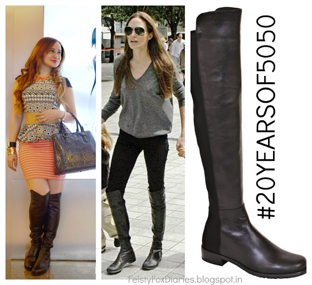 Stuart Weitzman 50-50 Boot as worn by Angelina Jolie Stuart Weitzman 50-50 Boot as worn by Angelina Jolie
