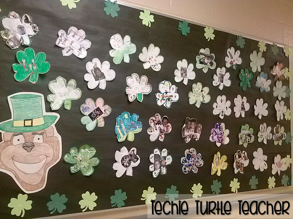 Techie Turtle Teacher: Lucky to Be Family Bulletin Board
