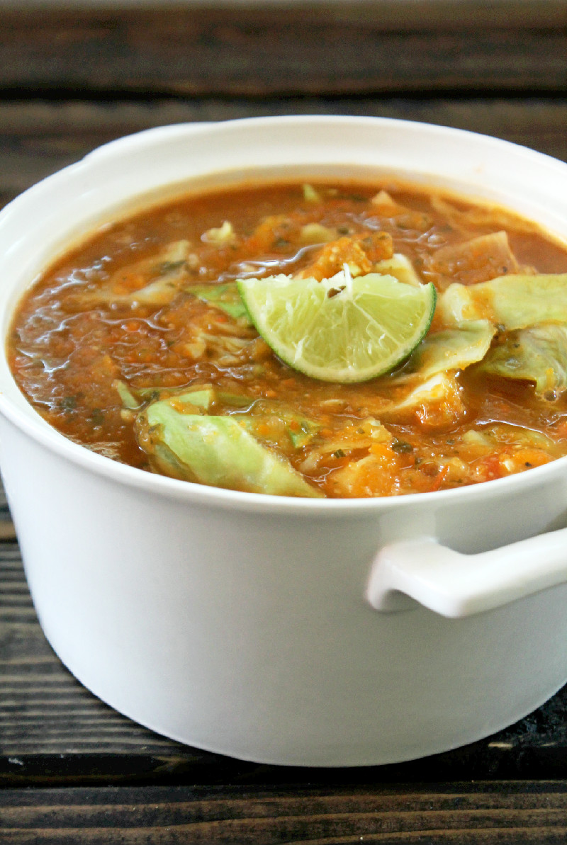 Not Quite a Vegan...? Fat Burning Cabbage Tortilla Soup