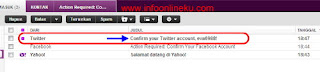 Confirm your Twitter account.. email masuk