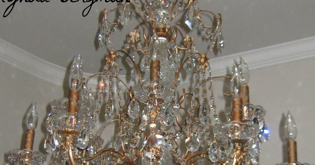 Lynda Bergman Decorative Artisan Painting A Beautiful Chandelier Lynda Bergman Decorative Artisan Painting A Beautiful Chandelier From Shiny Brass To Darker Metallic Finish