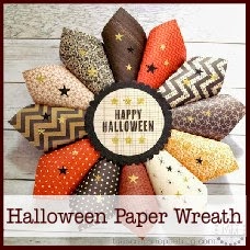 Halloween paper wreath