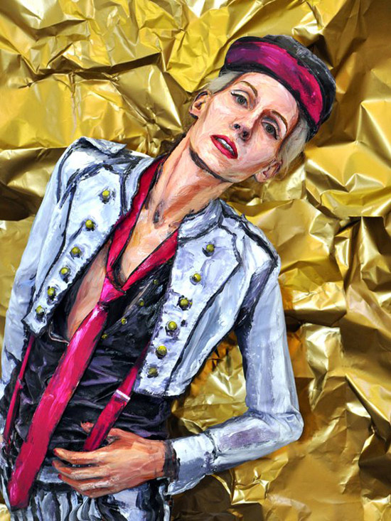 As pinturas realista com uso de body painting de Alexa Meade Marte é