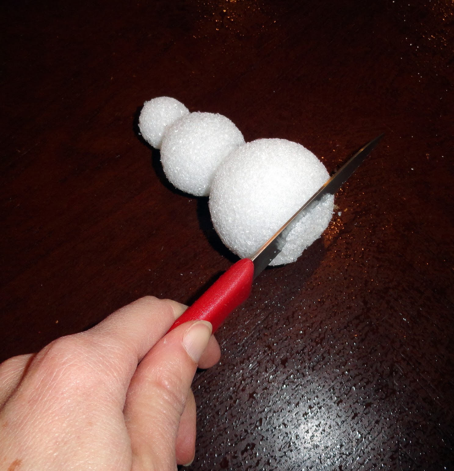 Styrofoam ball snowmen Rachel Teodoro