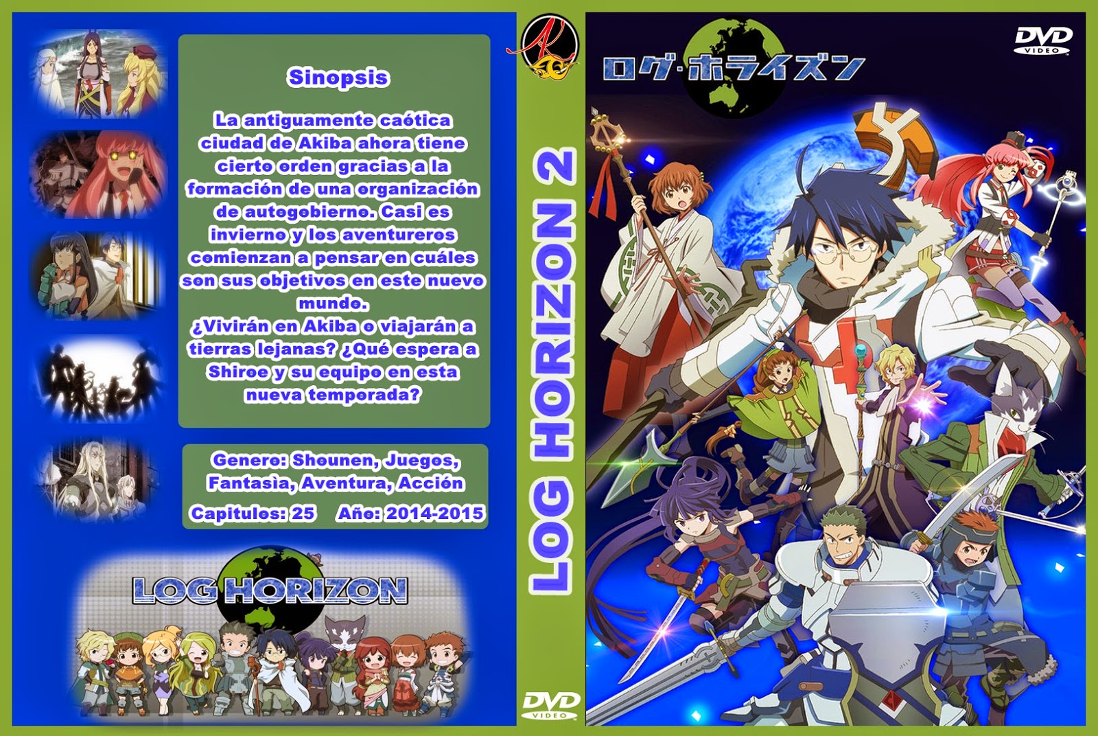 Portadas Anime DVD Log Horizon 2 (Portada DVD)