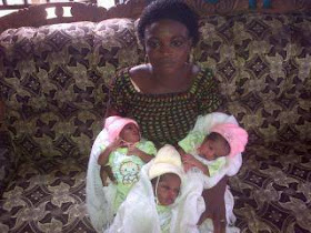 Husband Abandons Mother Of Triplet- Govt Opens Bank Account For Her Mother+and+Triplets