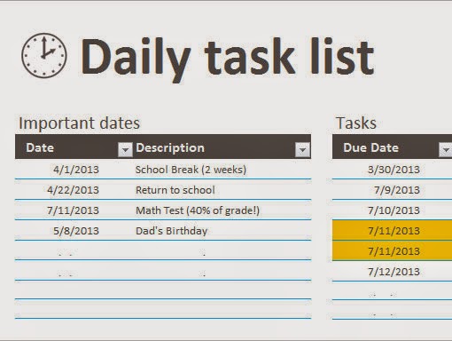 raj excel daily task list excel 2013 online template daily tasks list