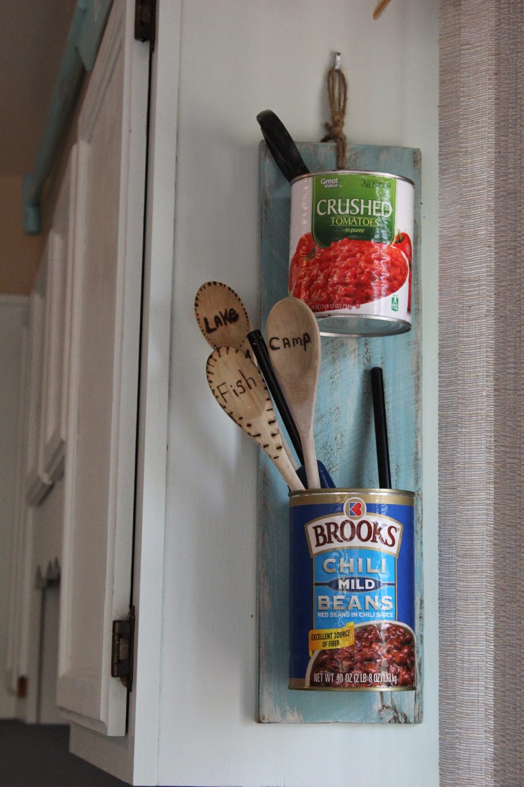 Snug Harbor Bay Tin Can Utensil Holder