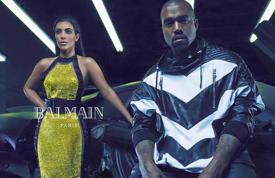 Kanye West & Kim Kardashian for Balmain Menswear Spring/Summer 2015 Ad  Campaign