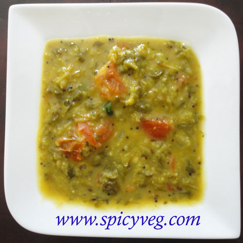 World Of Vegeterian Recipes Fenugreek Leaves Dal Methi Dal Menthi Koora Pappu