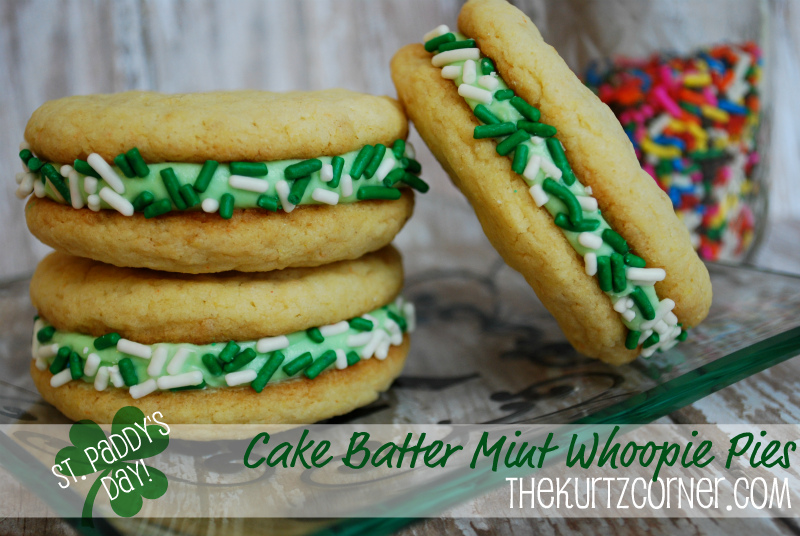 The Kurtz Corner Cake Batter Mint Whoopie Pies
