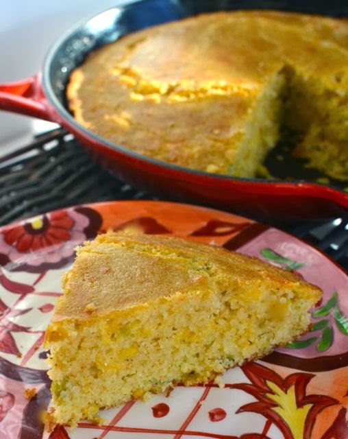 A Southern Soul Cheese & Green Chile Cornbread