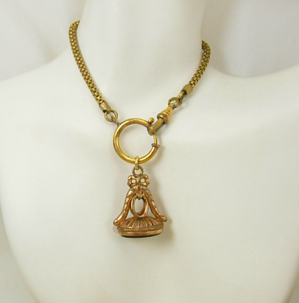 VintageSparkles****** Great old Antique pocket Watch Fob Bracelet