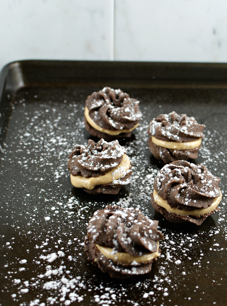 Authentic Suburban Gourmet Chocolate Espresso Sandwich Cookies